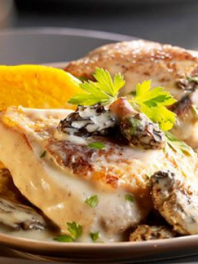 Chapon sauce morilles 