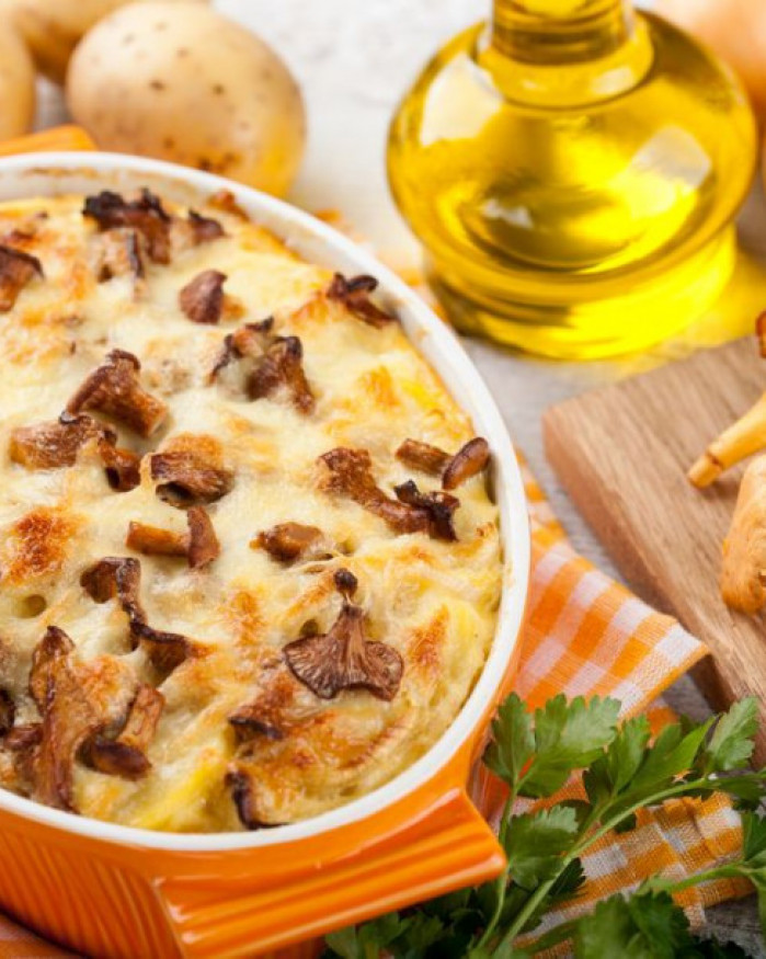 Purée onctueuse aux girolles 