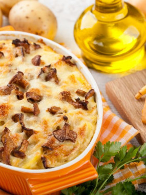 Purée onctueuse aux girolles 