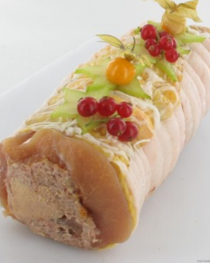 Rôti de chapon au foie gras 