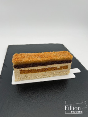 Opéra foie gras pain d’épices poire