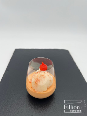 Verrine chorizo Saint-Jacques